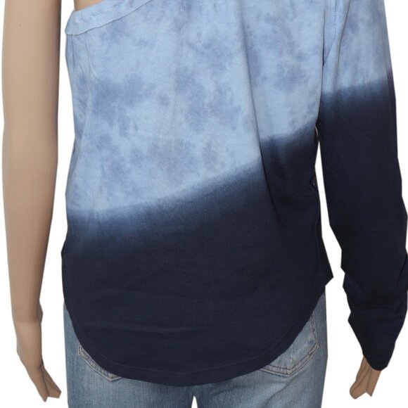 Free People Play It Cool Tee Top One Shoulder Tie Dye Printed Blouse NWT XL - Picture 3 of 5